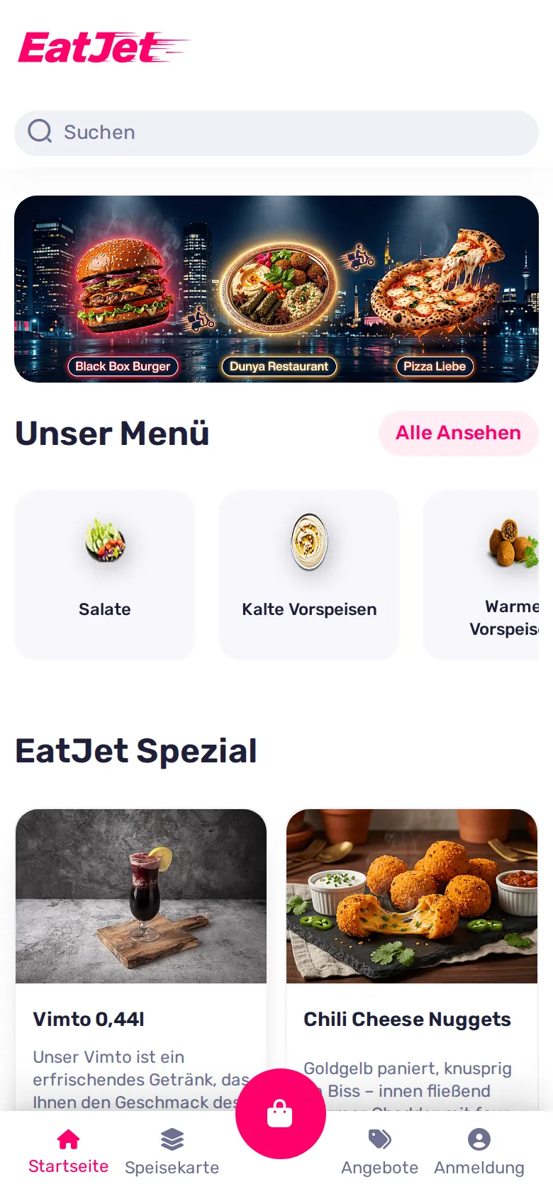 EatJet mobile ordering app